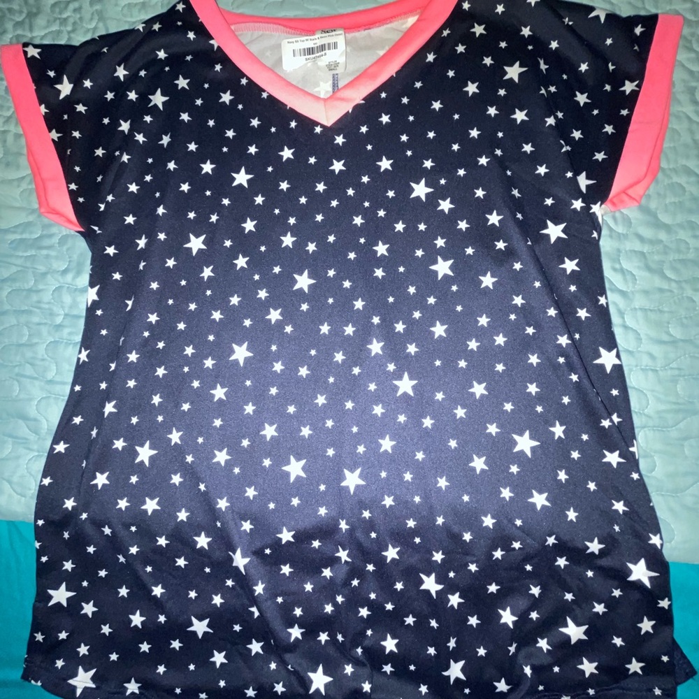 💗Sew In Love navy and stars with hot pink!💕